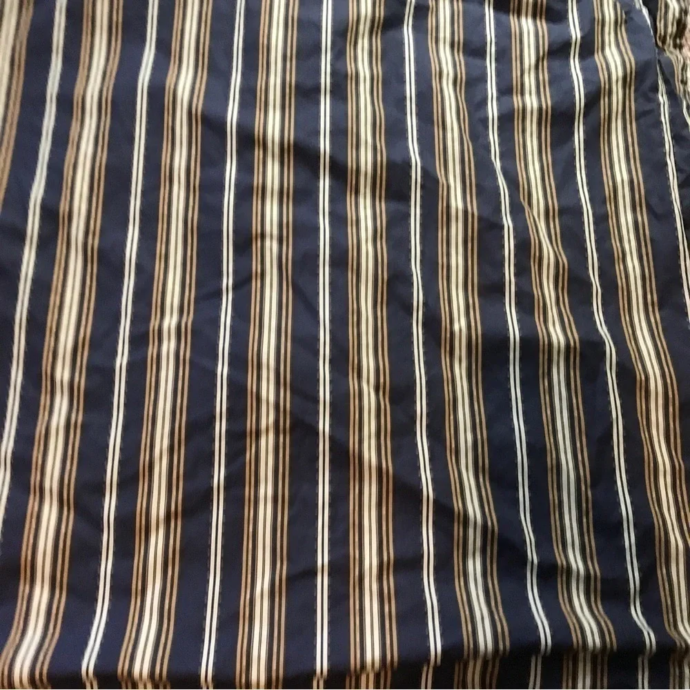 Nina home Nina Campbell large square blue beige stripe pillowcase 25” x 25”